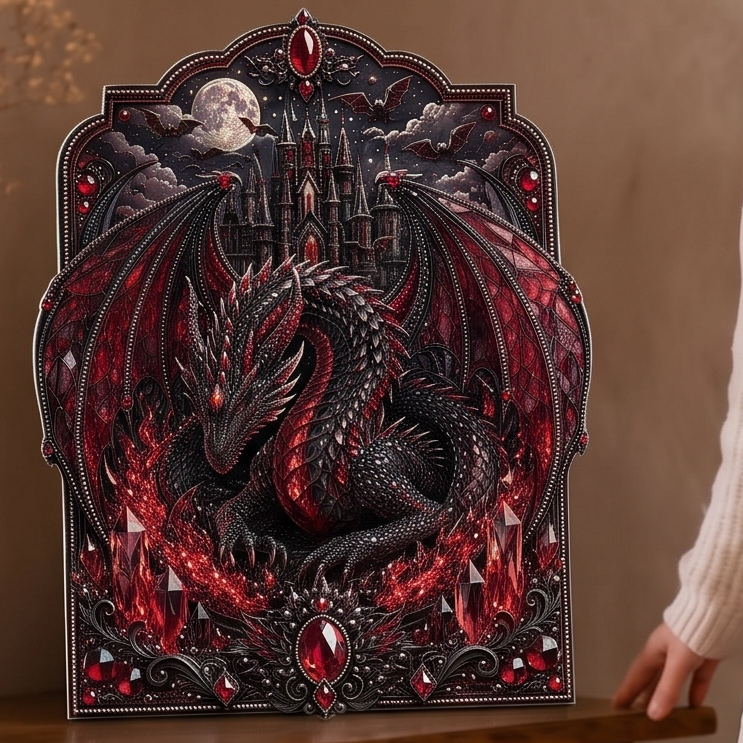 Dragonelle – Set för Sztuki Diamentowej z Kristall Smokiem 3D