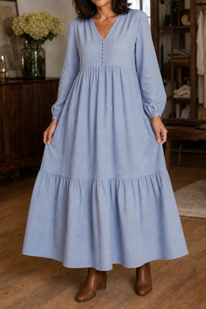 Wearbella – Lös klänning maxi z urringning w v-ringning