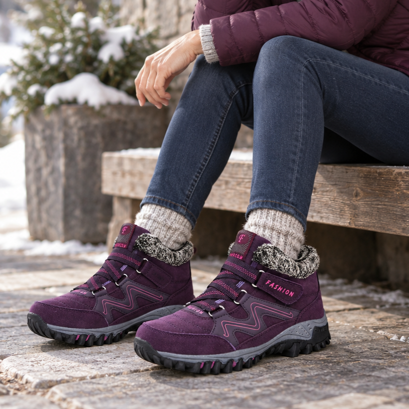 Cozywalk – Boots för kostkę z värmefoder i antypoślizgową podeszwą