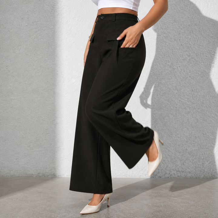 Wearbella – Byxor med hög midja, vida ben
