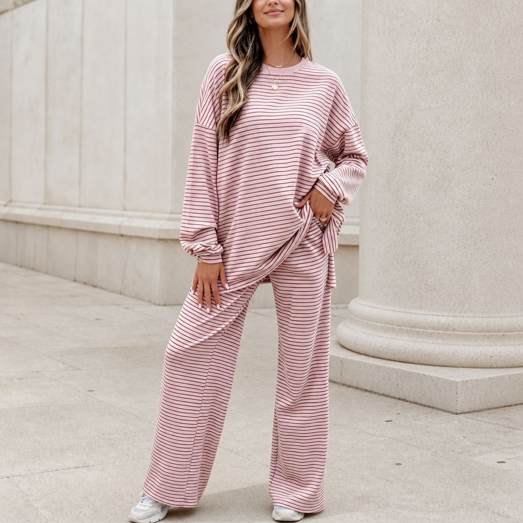 Stripe &amp; Ease – Striped Pullover i Breda Byxor
