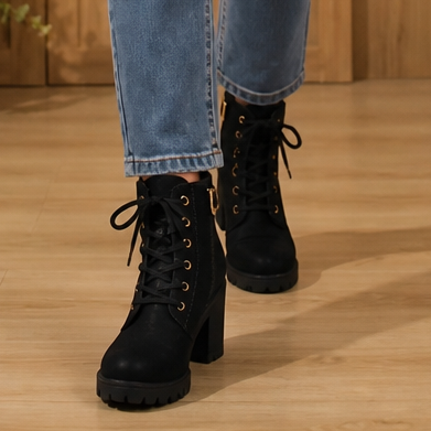 Steadē – Platforma Bred Chunky Obcas Boots ankelhöga