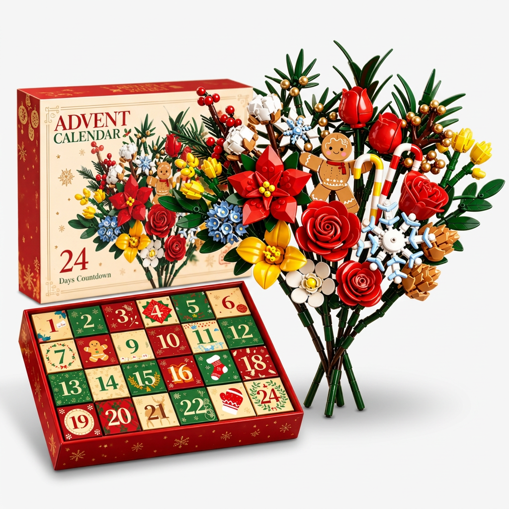 Advent Bloom – 24-dagars kalendarz adwentowy z kwiatami för budowania