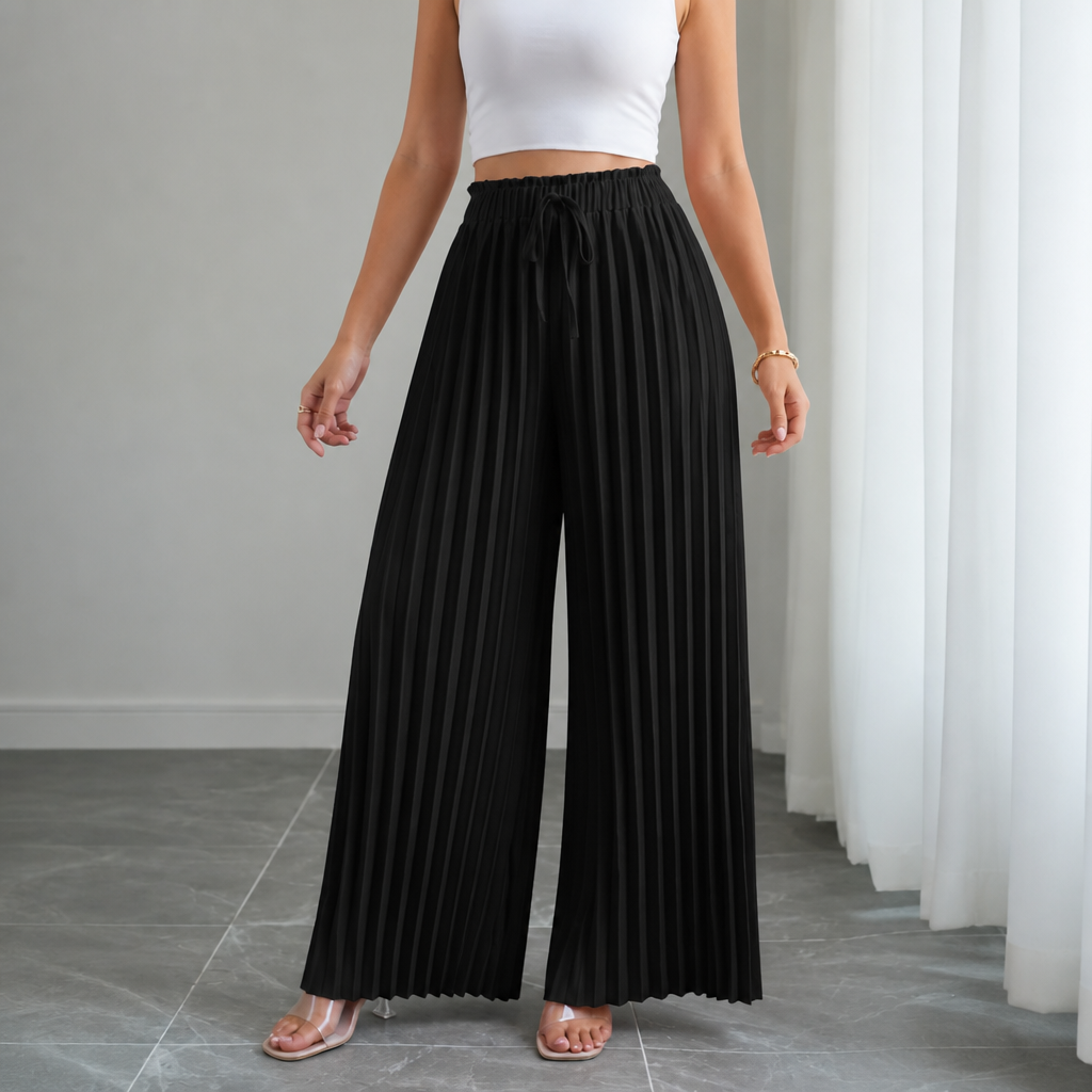 Easewide – Byxor z vida ben i plisami