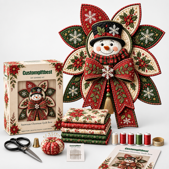 Set för szycia Stitchmas Bow – Zrób det sam Set för szycia ozdoby Mikołaja