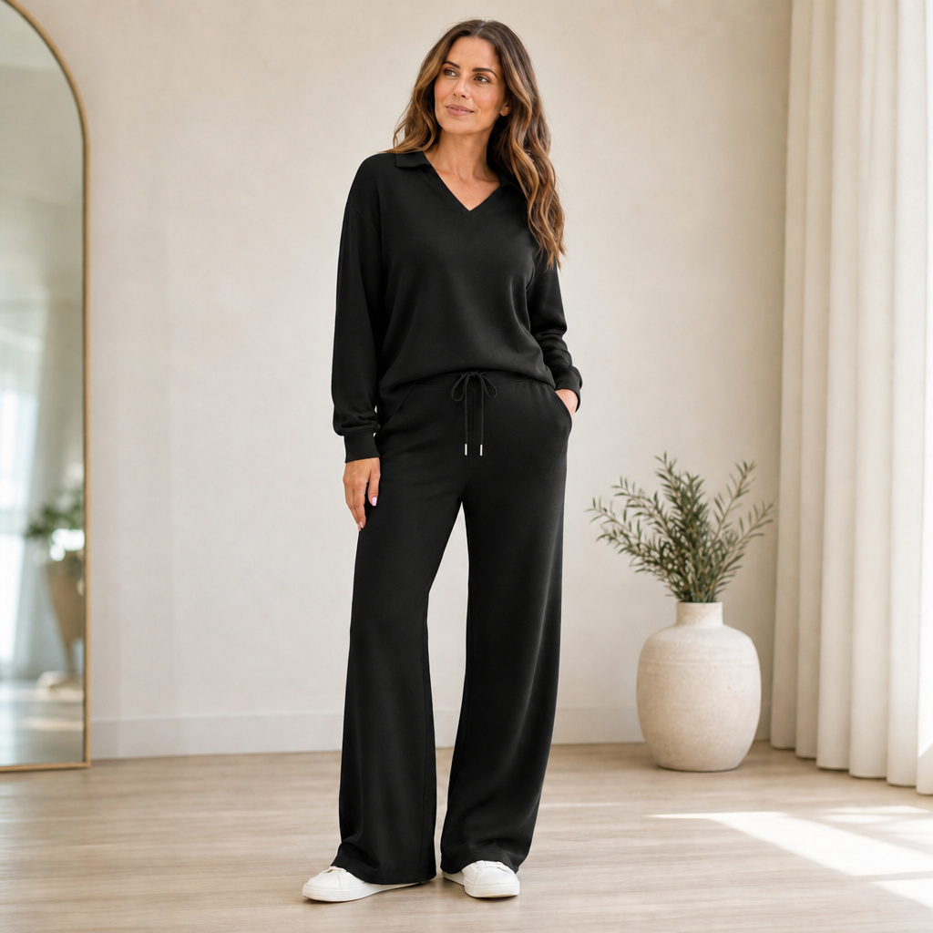 Wearbella – Dwuczęściowy set lounge z prążkowanego materialu