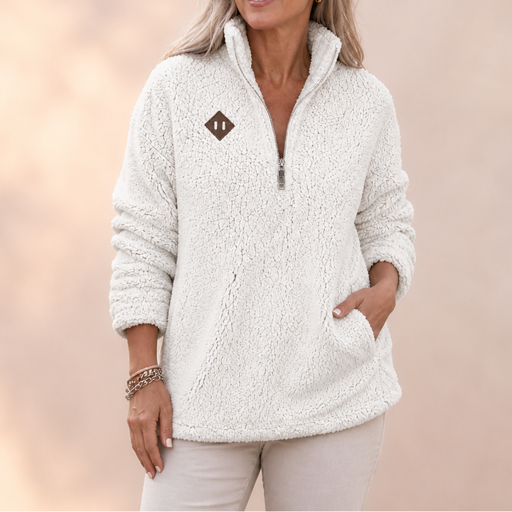Wrapzo – OverStorlekd Half-Zip Fleece Pullover