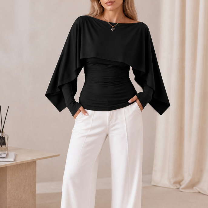 Wearbella – Narzutka z falbaną i ręKaffemi nietoperzami
