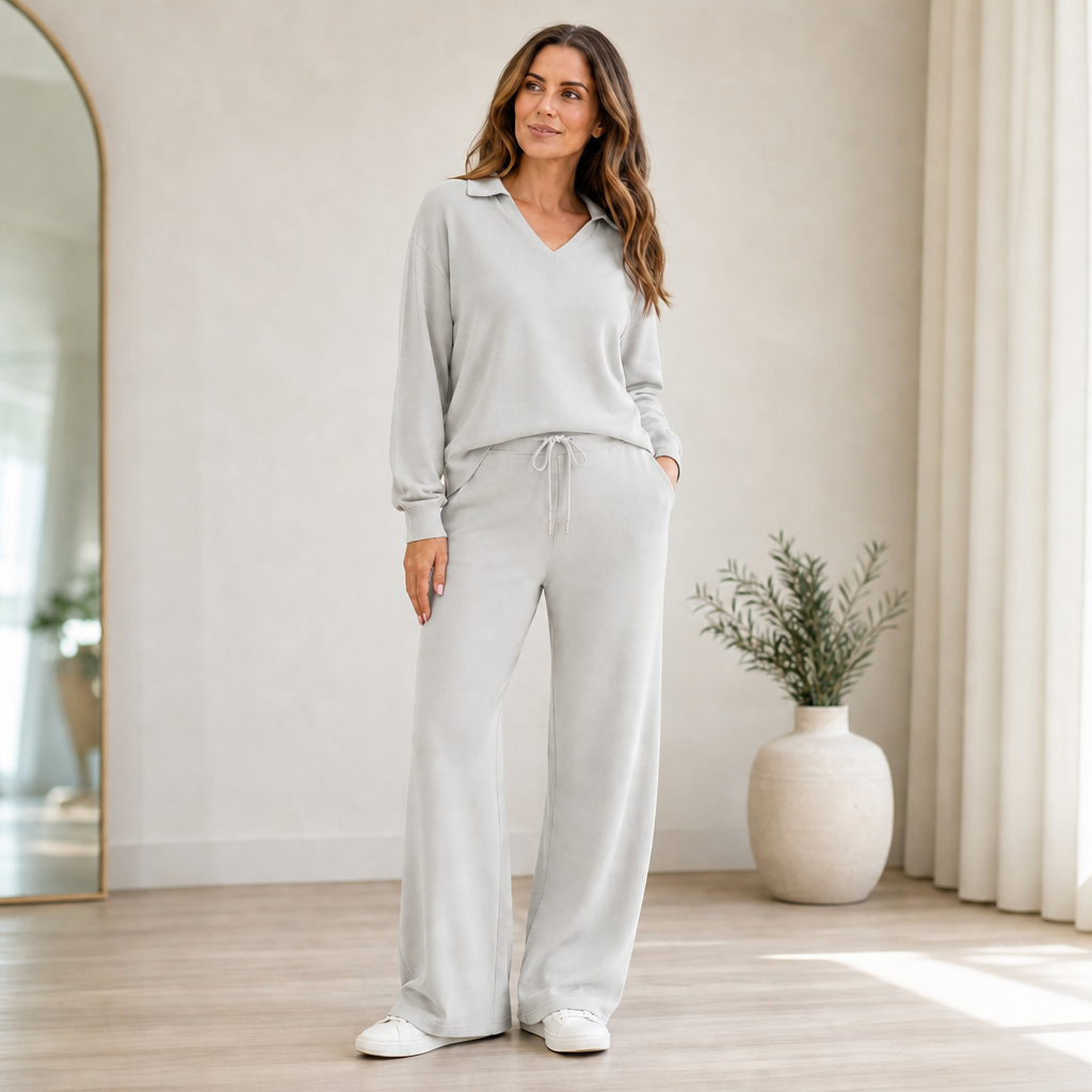 Wearbella – Dwuczęściowy set lounge z prążkowanego materialu