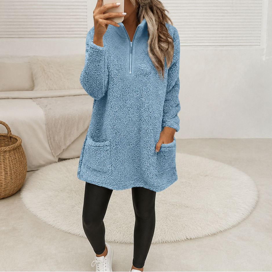Wearlyn – Lång pół-dragkedja polarowy pulower Sherpa