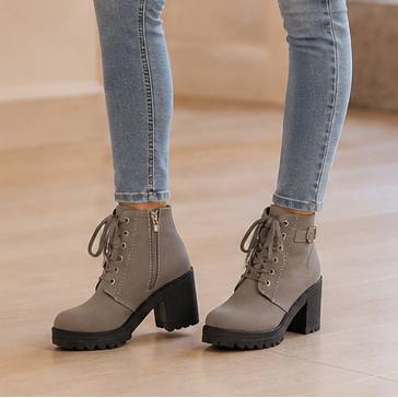 Steadē – Platforma Bred Chunky Obcas Boots ankelhöga
