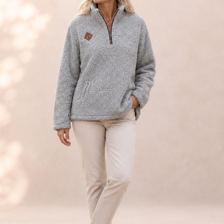 Wrapzo – OverStorlekd Half-Zip Fleece Pullover