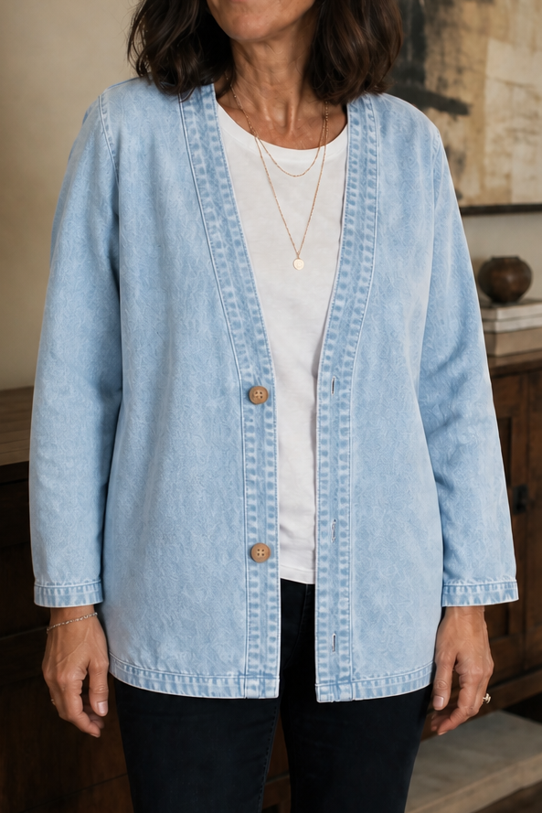 Corriveau – Kurtka w stilu prania denimu