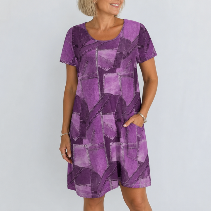 Wearbella – Klänning w stilu patchwork