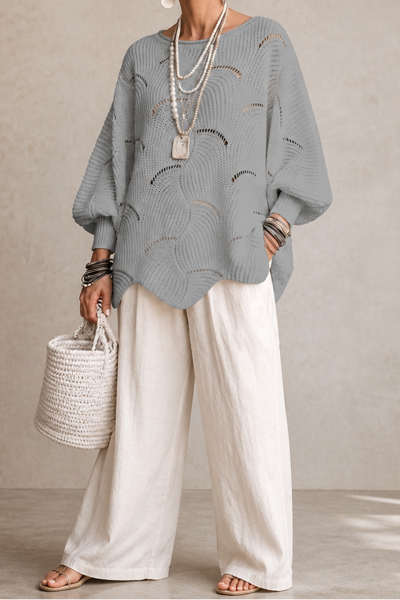 Wearbella – Tröja z Hollow Wave i ärm Batwing