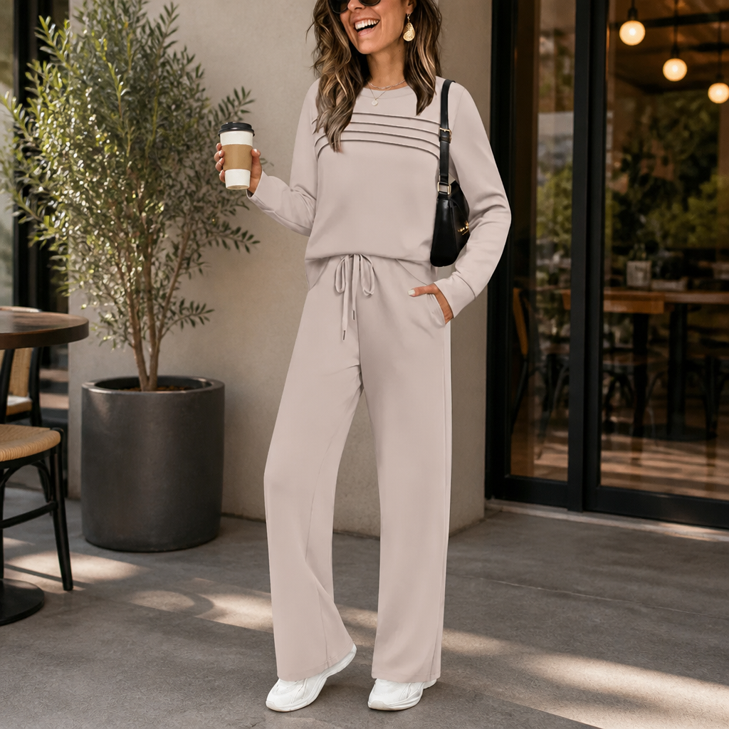 Wearbella – Set dresowy z plisowanym okrągłym urringning
