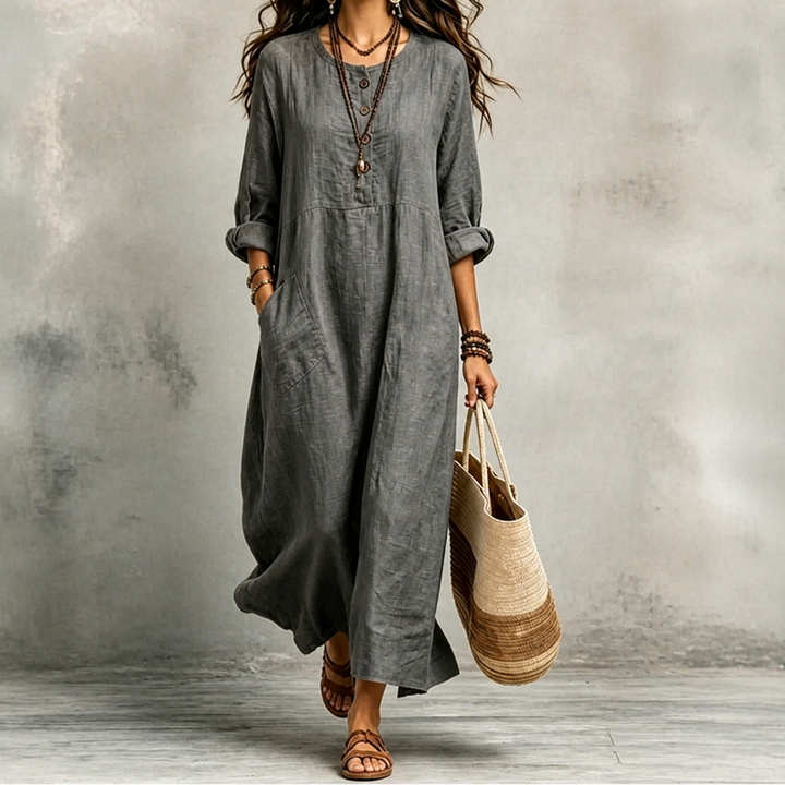 Wearbella – Bezrękawowa Klänning Maxi z Kieszeniami