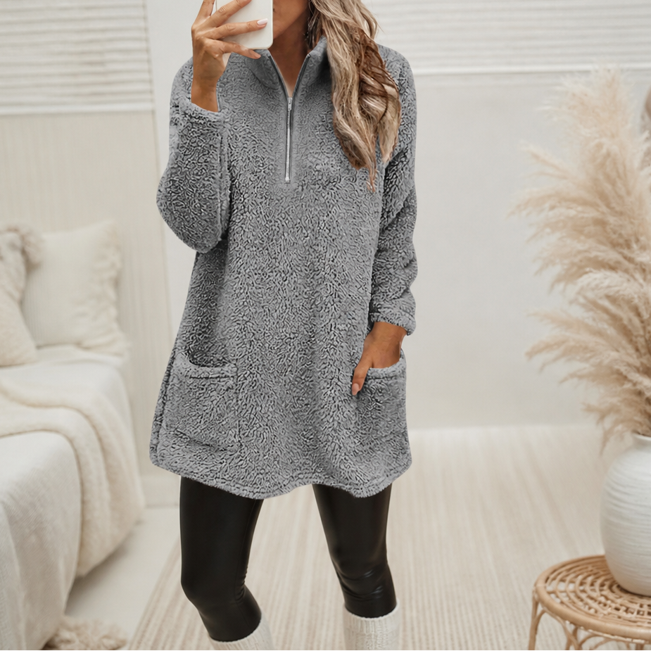 Wearlyn – Lång pół-dragkedja polarowy pulower Sherpa