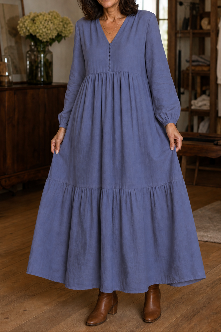 Wearbella – Lös klänning maxi z urringning w v-ringning