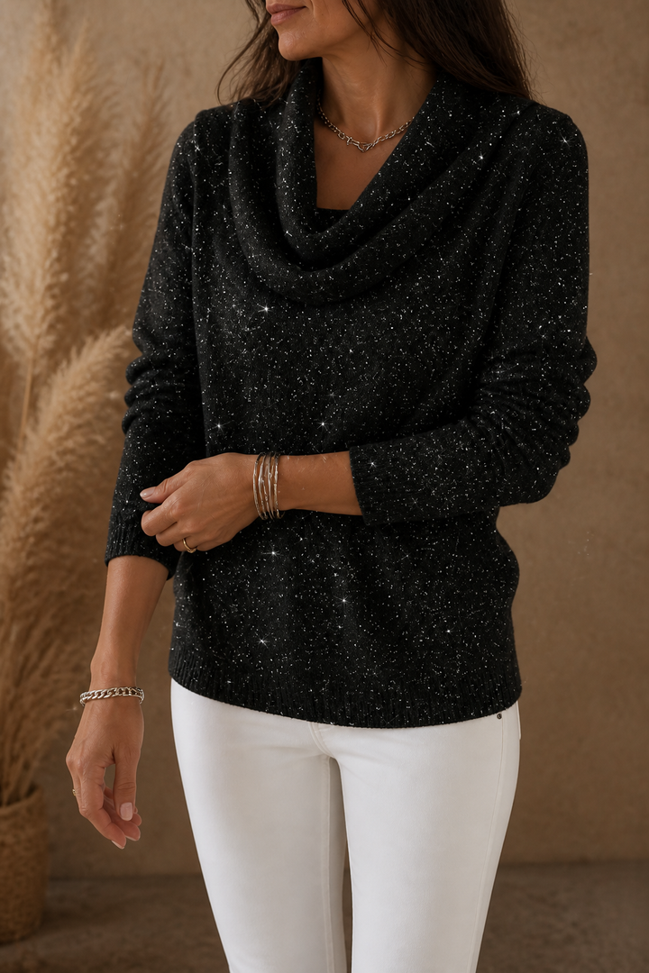 Sparkle – Lång top z urringning w łódkę