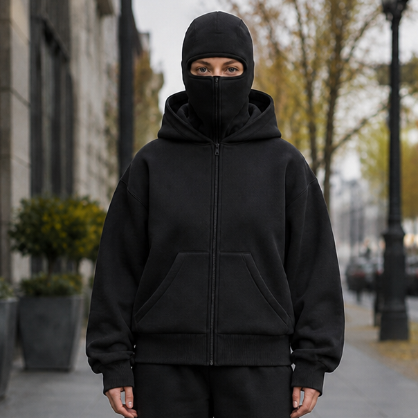 Balacloak – Kurtka z kapturem typu balaclava på dragkedja