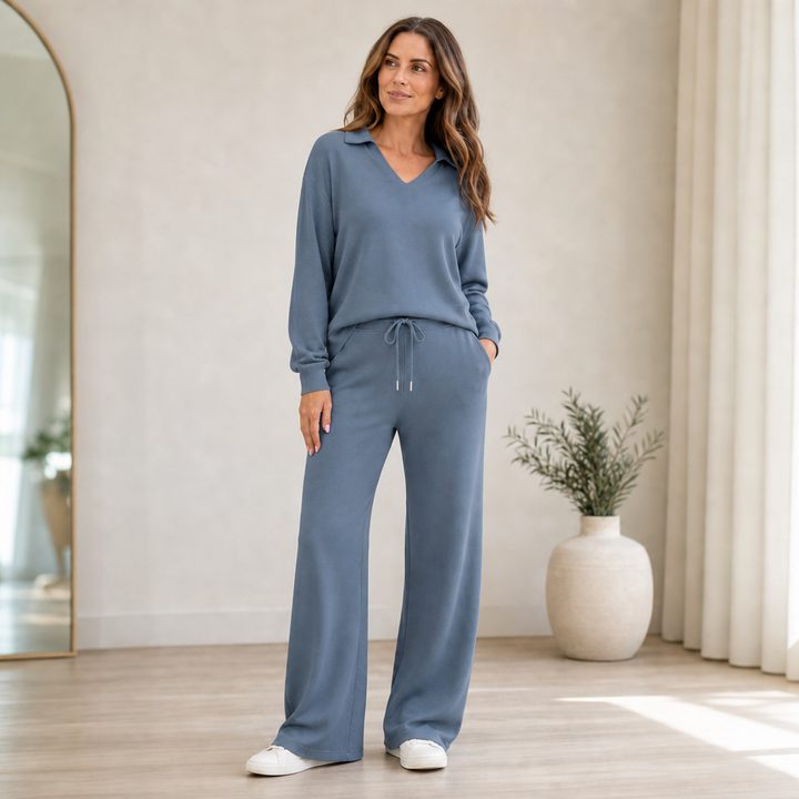 Wearbella – Dwuczęściowy set lounge z prążkowanego materialu