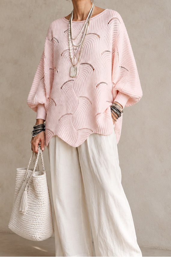Wearbella – Tröja z Hollow Wave i ärm Batwing
