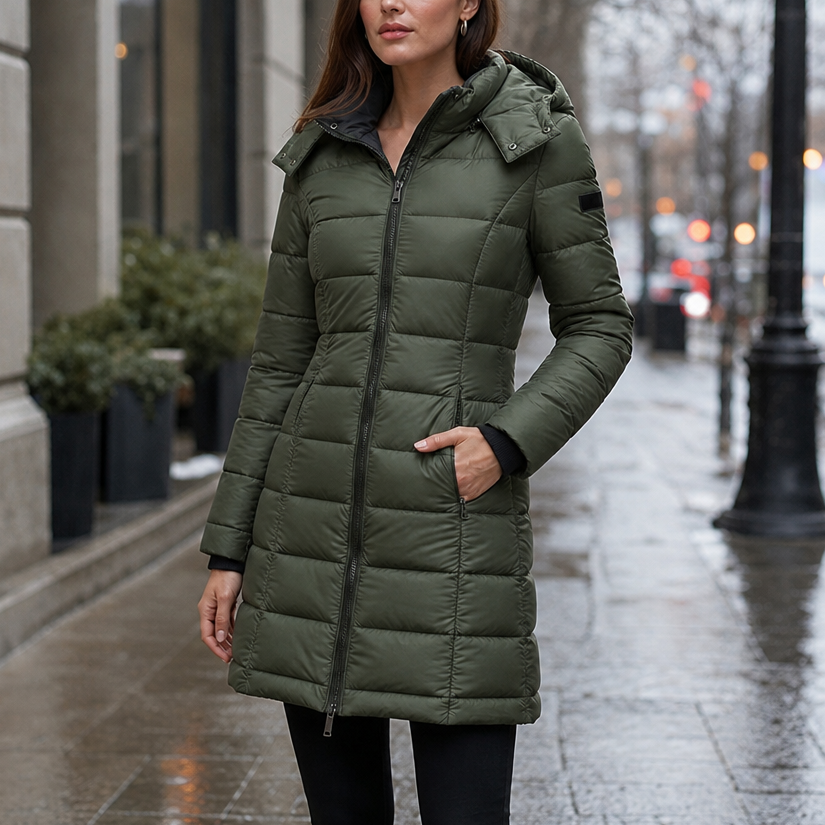 Wearbella – Wypełniona Puchowa Kurtka o Średniej Längd