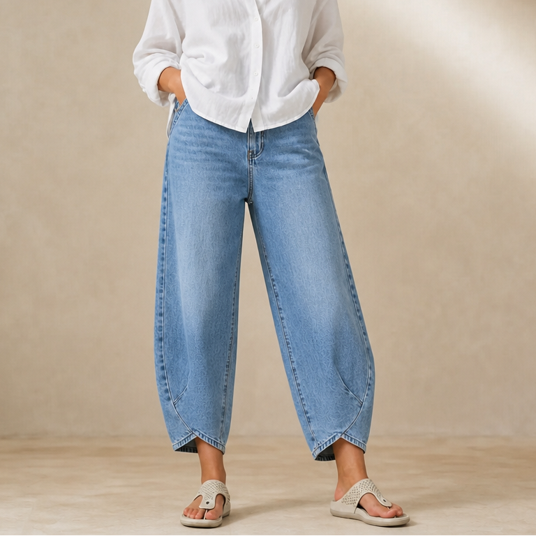 Verlace – Asymetryczne jeans z vida ben i finish på krokach