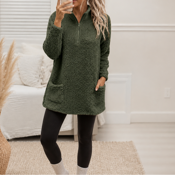 Wearlyn – Lång pół-dragkedja polarowy pulower Sherpa