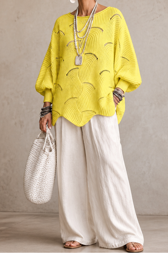 Wearbella – Tröja z Hollow Wave i ärm Batwing