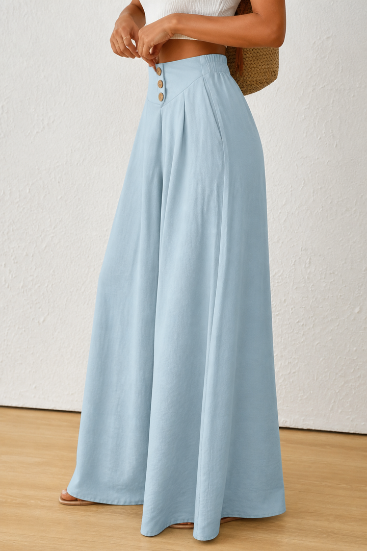 Draperie – Byxor z vida ben i hög midja