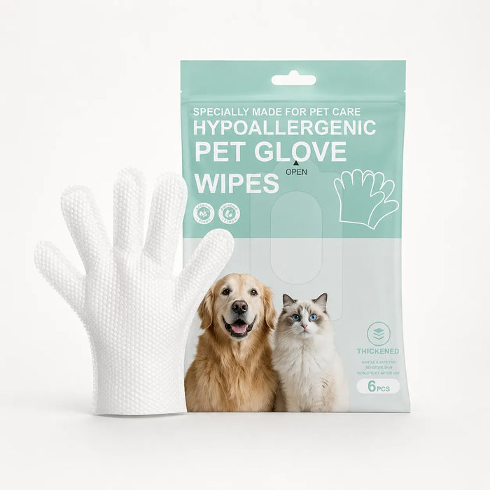 Pawmi – Chusteczki för czyszczenia dla zwierząt utan spłukiwania dla kotów i psów, 6-pack