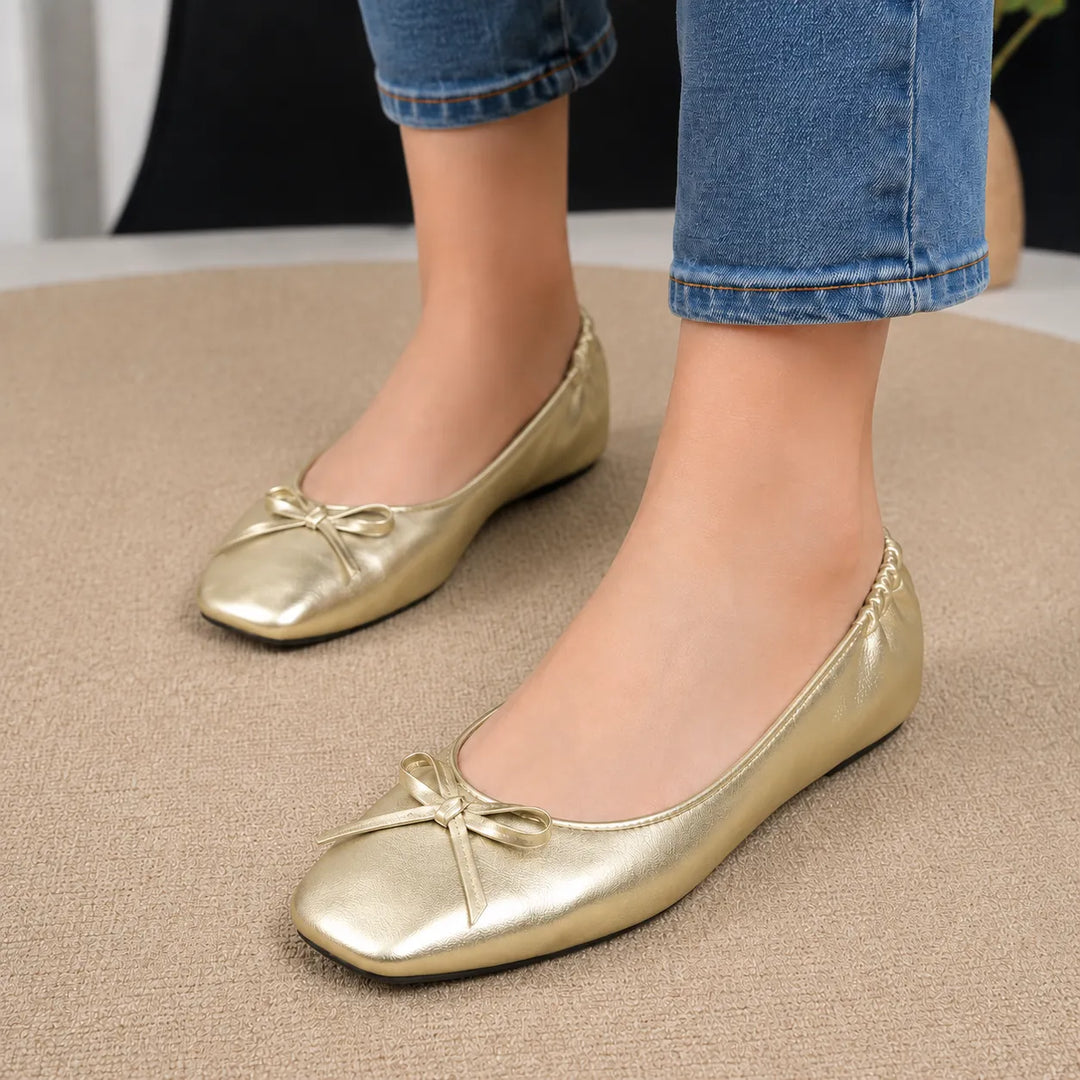 Belluna – Hopfällbara baleriny z dopasowaną torbą podróżną