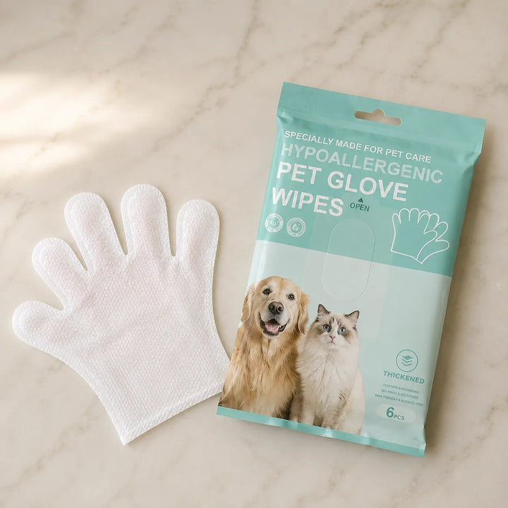 Pawmi – Chusteczki för czyszczenia dla zwierząt utan spłukiwania dla kotów i psów, 6-pack