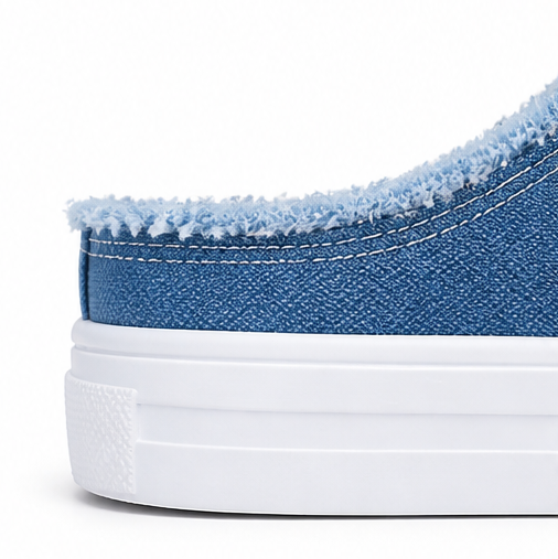 Vellora – Zniszczone Denim Sneakers Slip-On