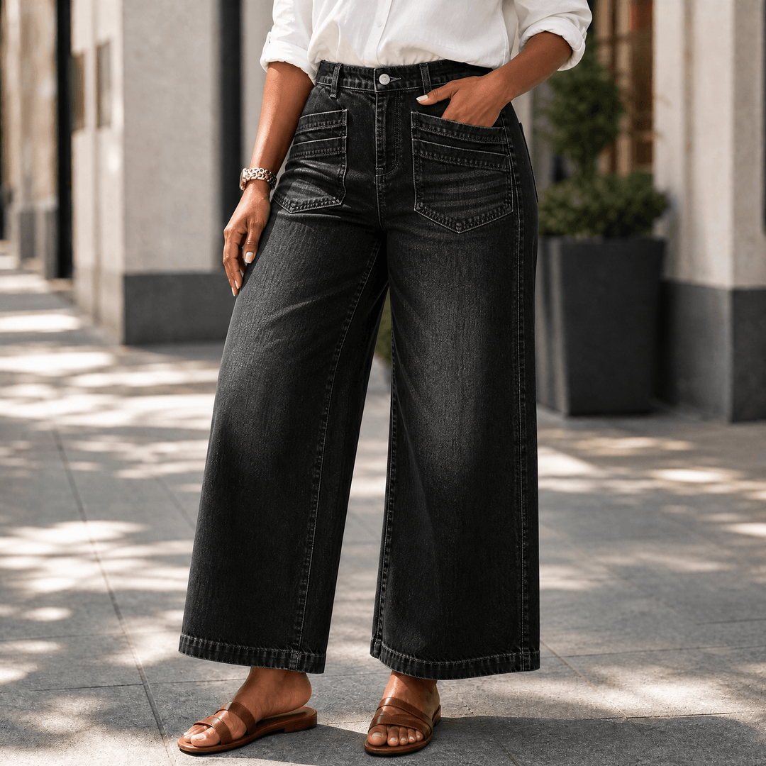 Vellora – Dam jeans z vida ben i kieszeniami naszytymi