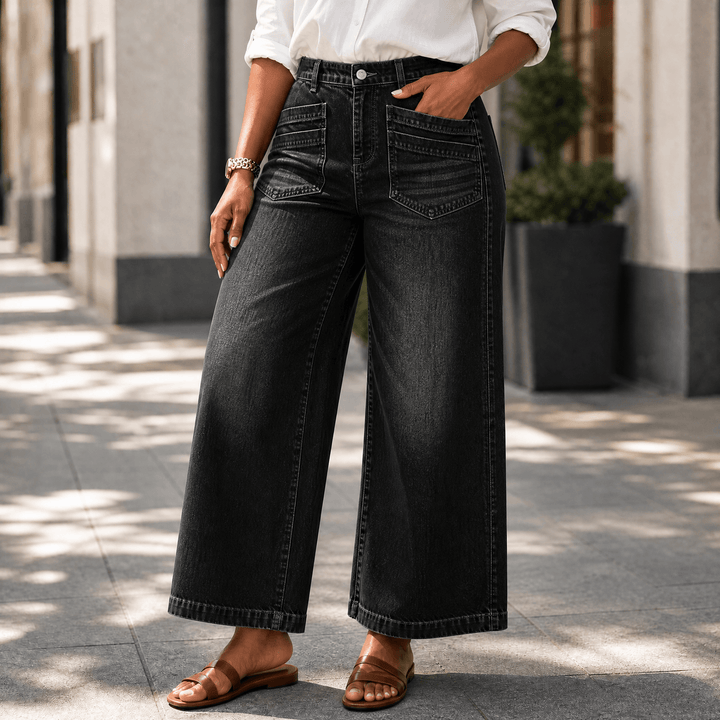 Vellora – Dam jeans z vida ben i kieszeniami naszytymi