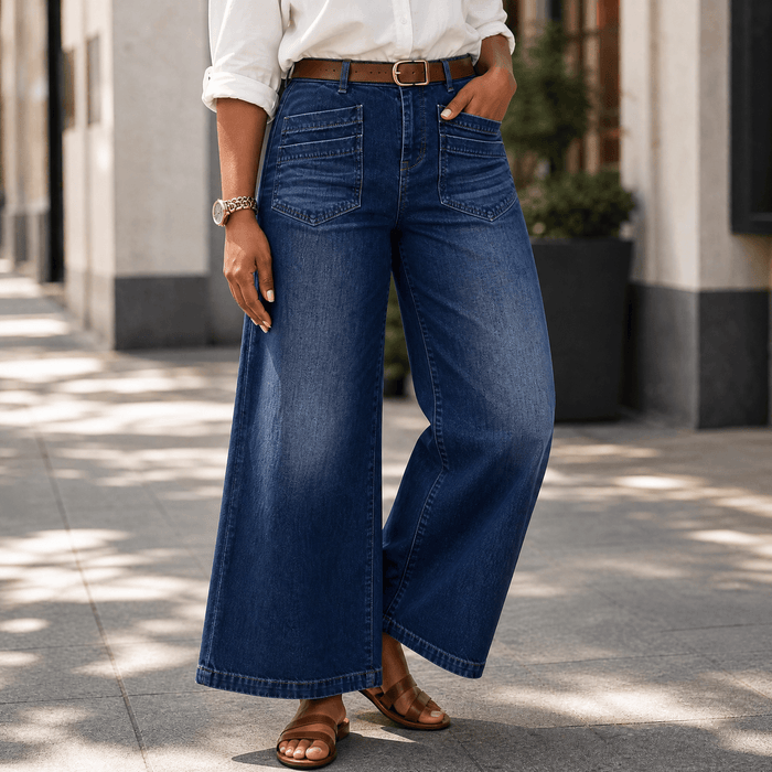 Vellora – Dam jeans z vida ben i kieszeniami naszytymi