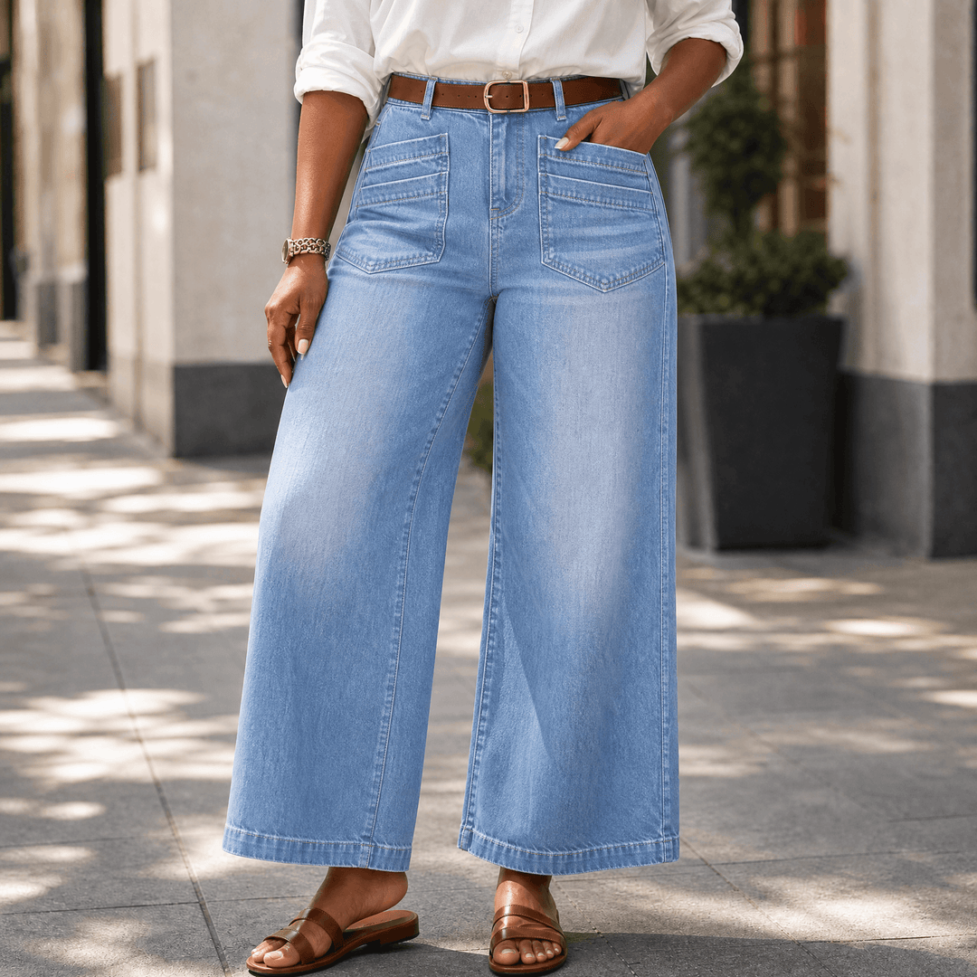 Vellora – Dam jeans z vida ben i kieszeniami naszytymi