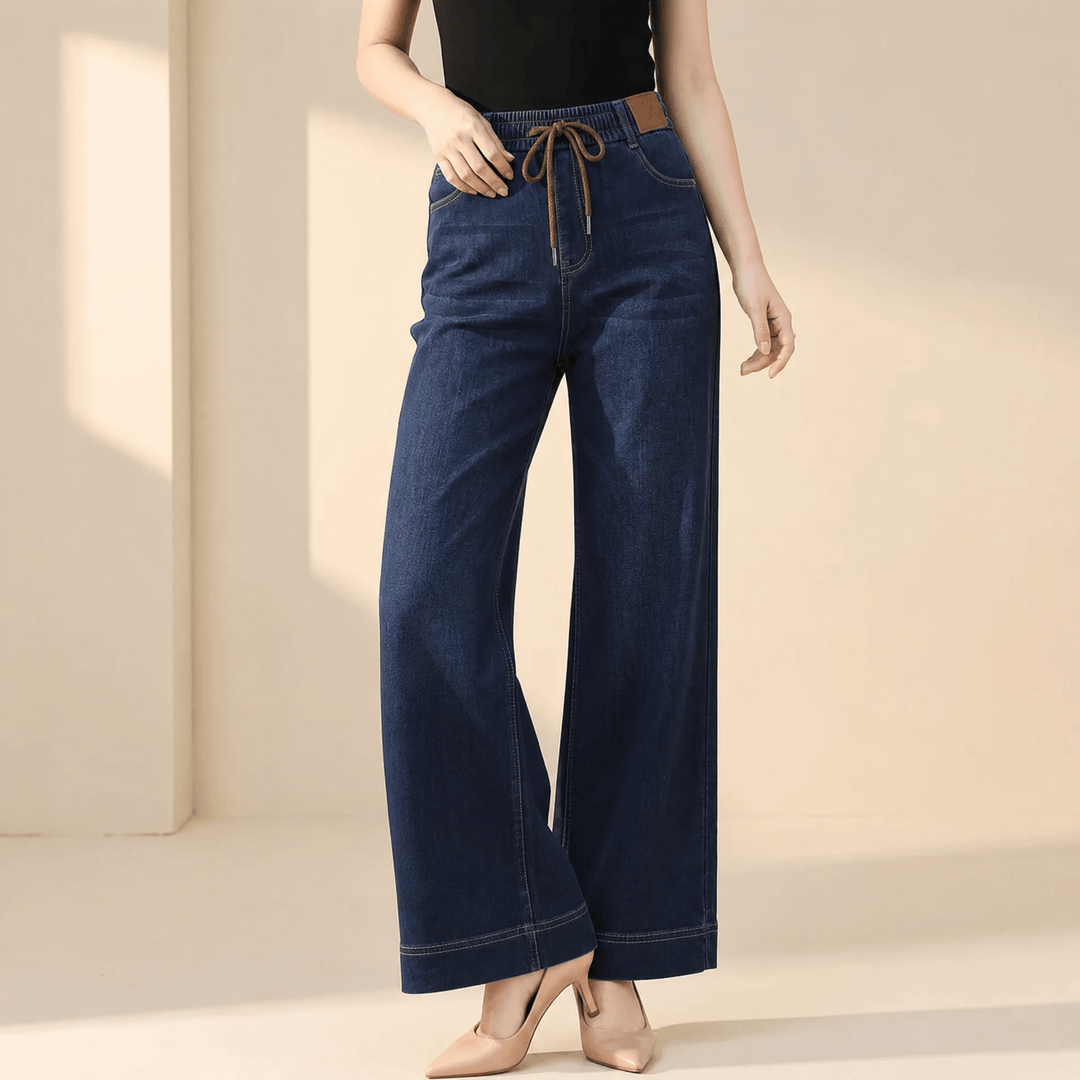 Velora – Byxor denim z vida ben på sznurek