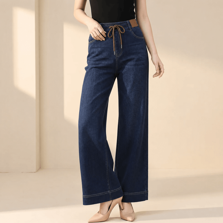 Velora – Byxor denim z vida ben på sznurek