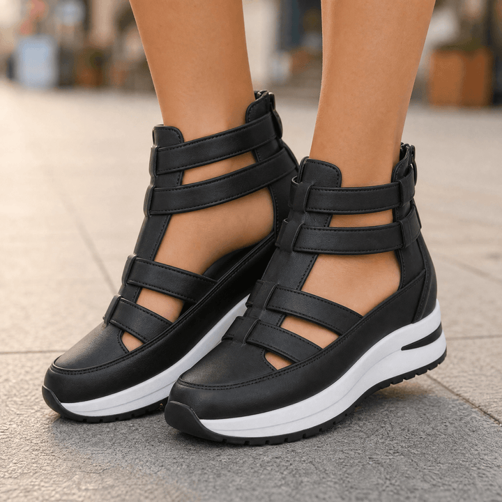 Veluna – Sandaler på koturnie z ukrytą platformą