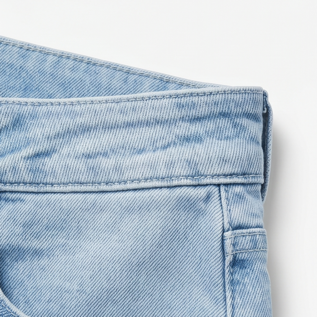 Veluna – Dam byxor denim med hög midja i vida ben