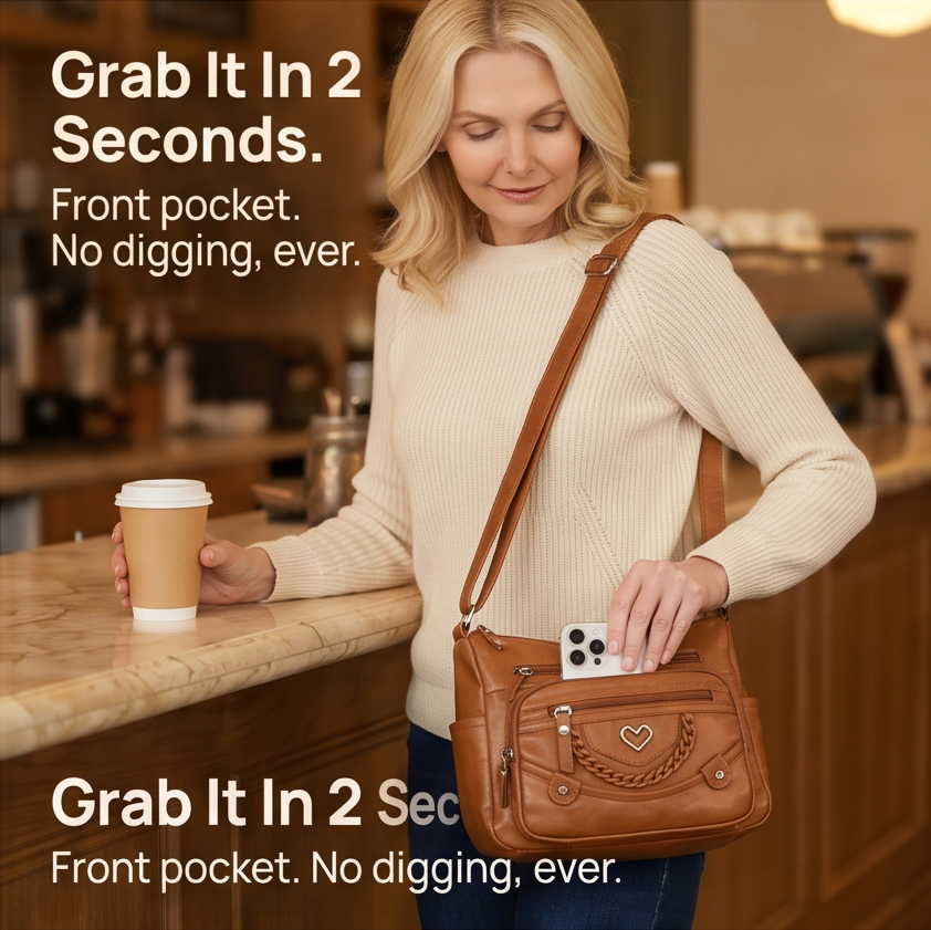 Veluna – Väska crossbody med flera fickor för codziennego użytku