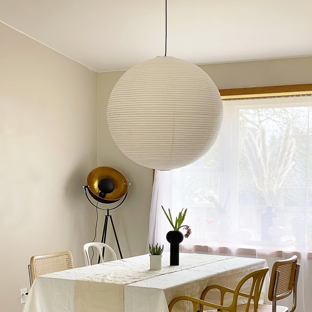 Washi Papper Rund Serie Pendellampa