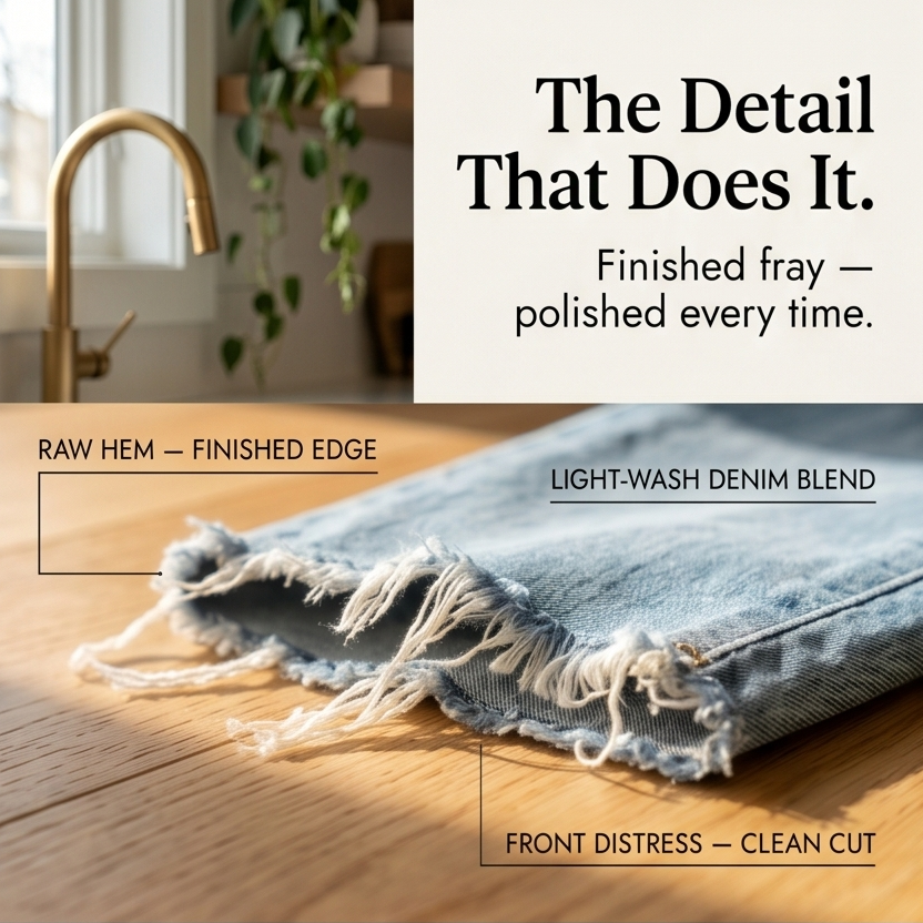 Wearbella – Dam jeans 7/8 z postrzępionym dołem