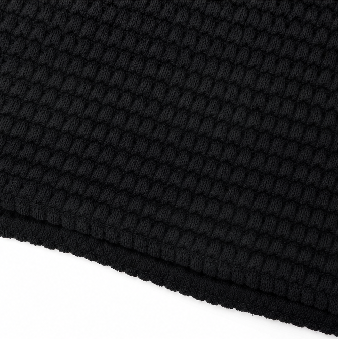 Wearbella – Kort top z otwartym splotem i krótkim ärm, blus w fakturze wafla på wiosnę i lato för kvinnor