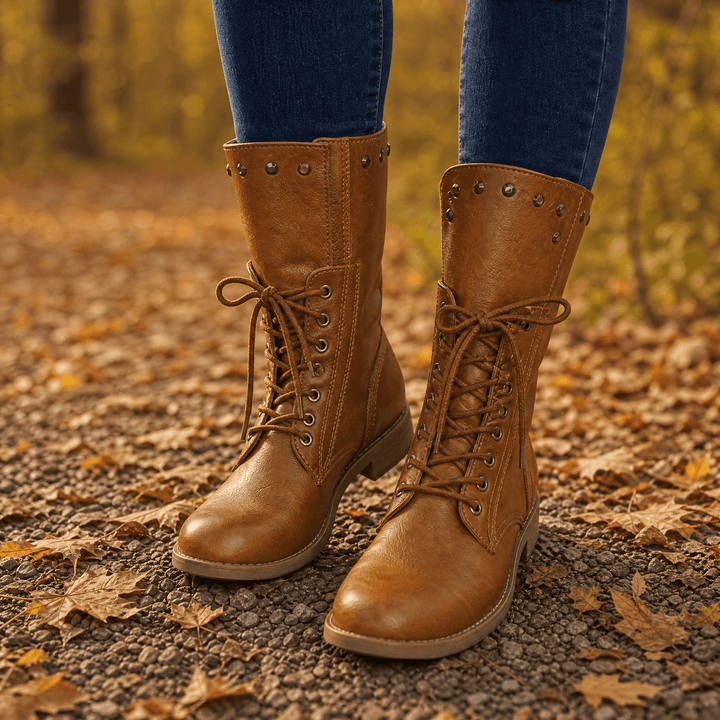 Westlyn – Dam boots på sznurówki z wełnianą podszewką