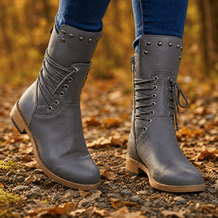 Westlyn – Dam boots på sznurówki z wełnianą podszewką